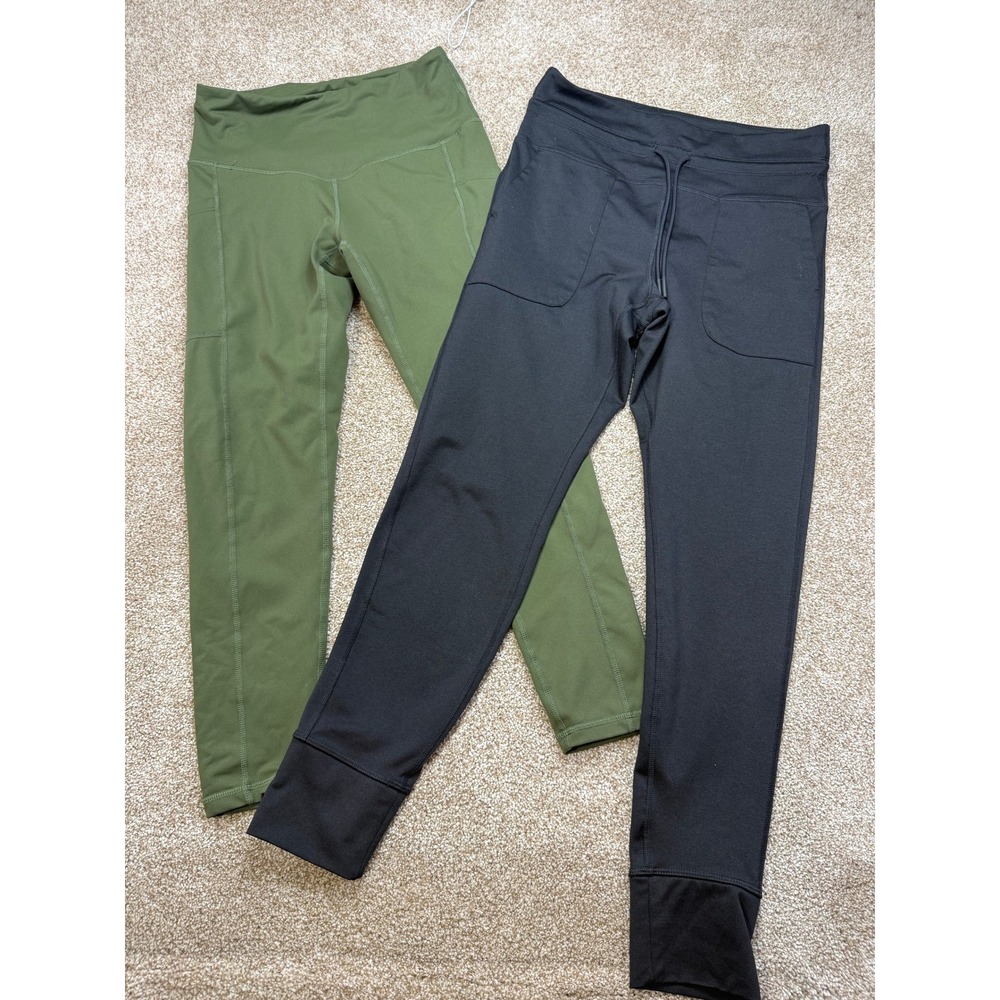 Old Navy CloudComfy Joggers Born Primitive Leggings LOT Green Black Womens M